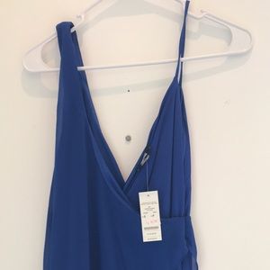 Bebe size small one shoulder blue dress